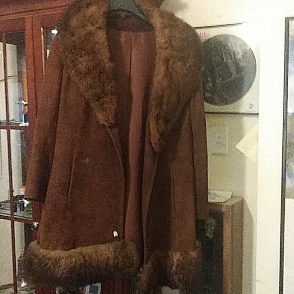 Vintage Suade and faux fur jacket.